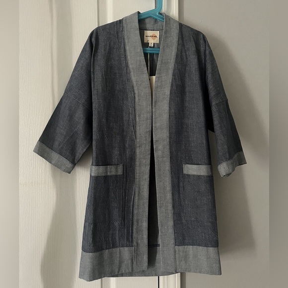 Neve Hawk Denim Kimono Jacket Coat NWT - Picture 2 of 3